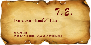 Turczer Emília névjegykártya